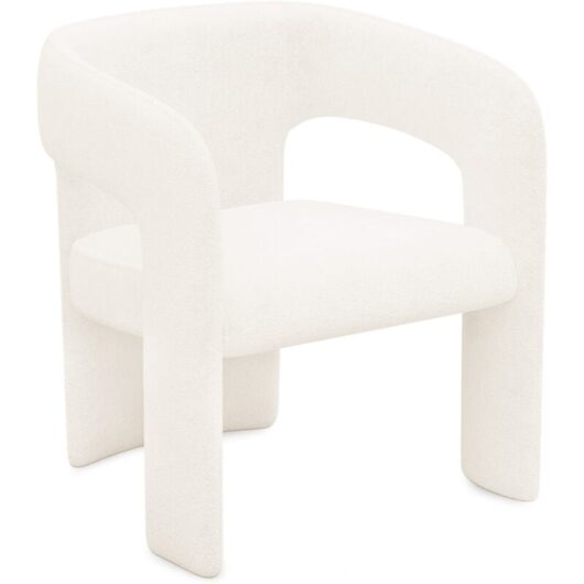 Upholstered Dining Chair - White Boucle - Ashley
