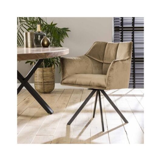 Velvet Dining Chair Bentley Champagne