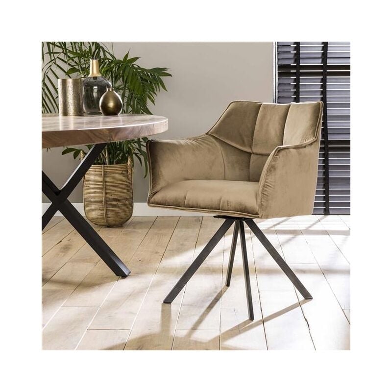Velvet Dining Chair Bentley Champagne