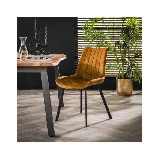 Velvet Dining Chair Marty Gold