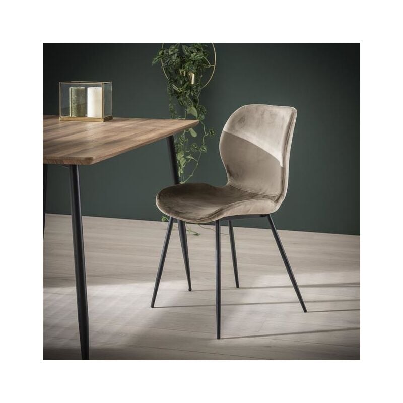 Velvet dining chair Golf Champagne