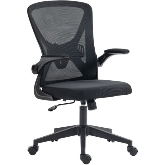 Vinsetto - Mesh Office Chair Computer Chair with Swivel Wheels for Home Office - Black