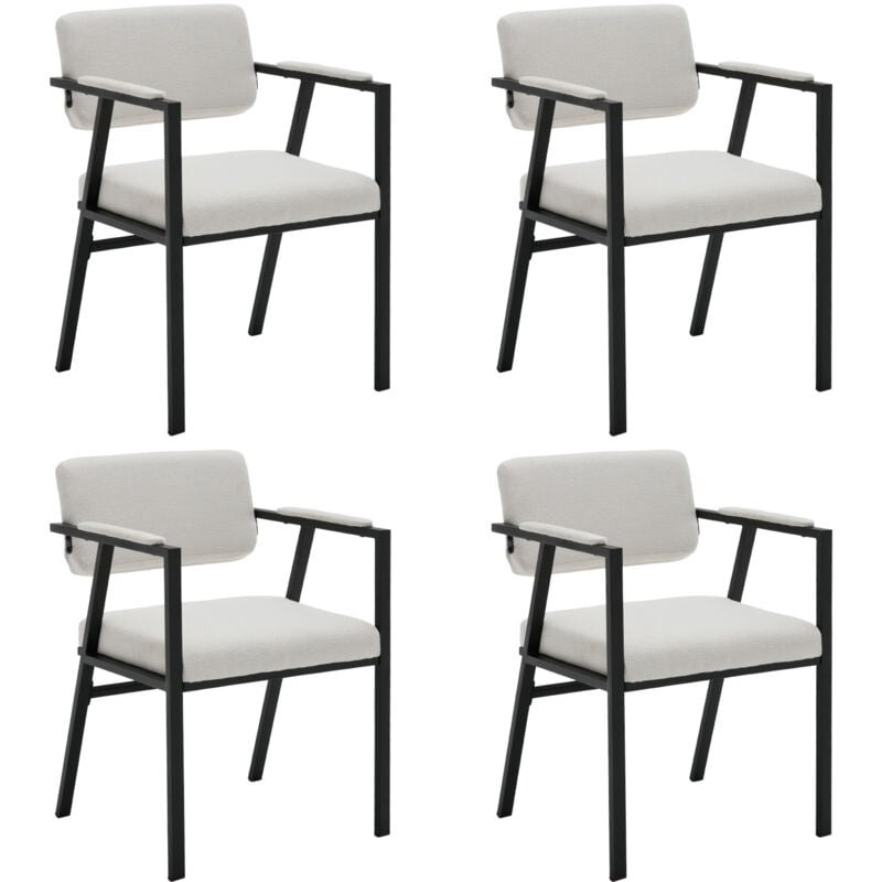 Wahson Office Chairs - Modern Dining Chairs Set of 4 Kitchen Side Chairs in Linen Leisure Chairs for Home Kitchen Dining Room, Beige