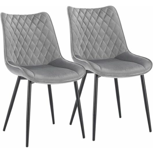 Woltu - 2pcs dining chairs Kitchen Counter chairs Lounge Leisure Living Room Light Grey