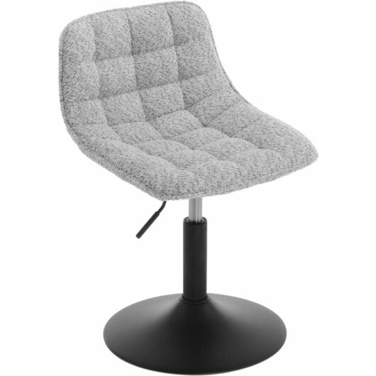Woltu - Set of 1 Chenille Upholstered Swivel Dining Chair, Grey