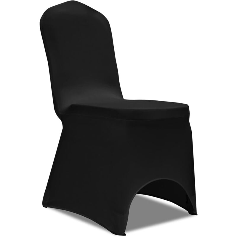 100 pcs Stretch Chair Covers Black vidaXL