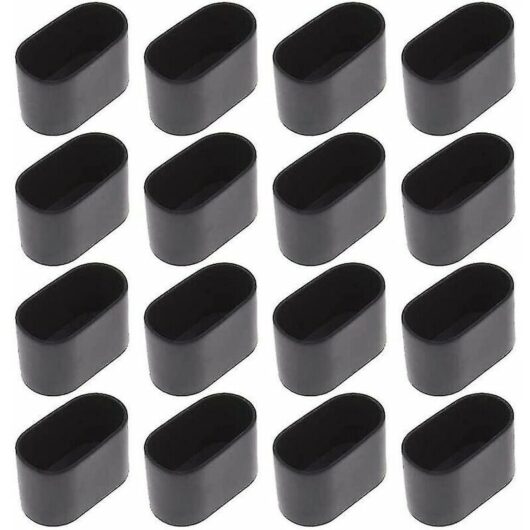 16 oval end caps for table and chair, 15 x 30 mm.