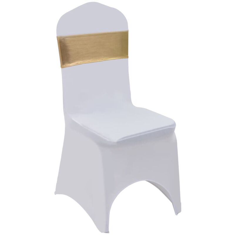 25 pcs Stretchable Chair Band with Diamond Buckle Gold Vidaxl