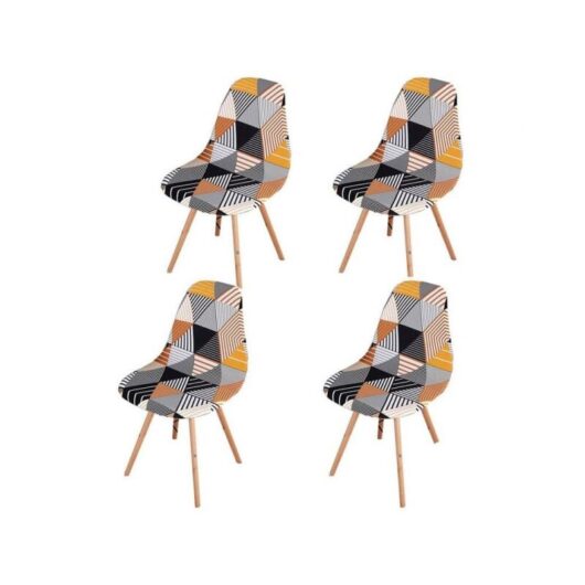 4 Pack Stretch Dining Chair Covers, Universal Armless Chair Slipcover for Living Room Kitchen Home Decor