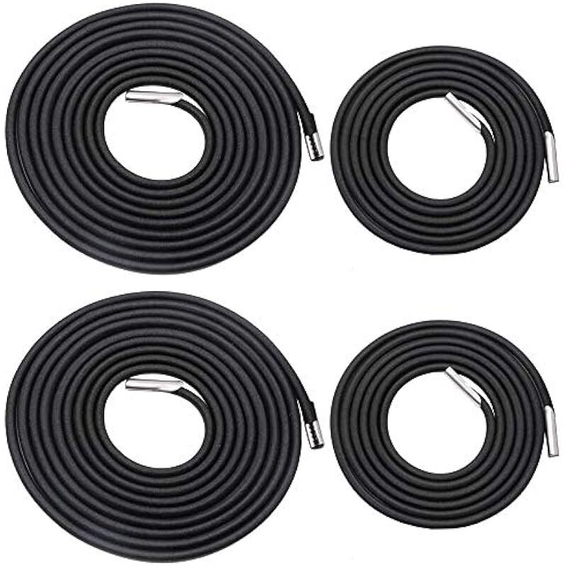 4 Pack Universal Replacement Bungee Cords for Zero Gravity Chair, Lounger and Bungee Chair, Black