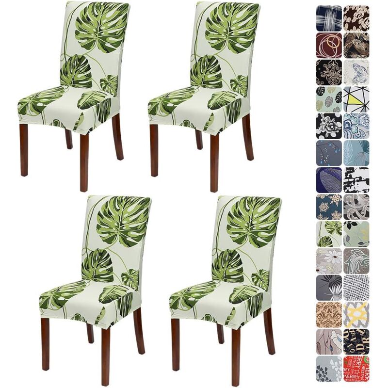 4 Pcs Universal Chair Covers Easy Clean Durable Slipcovers for Hotels Home Restaurant Kitchen