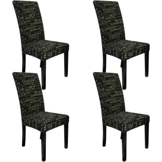 4 Pcs Universal Stretch Washable Lycra Dining Chair Covers