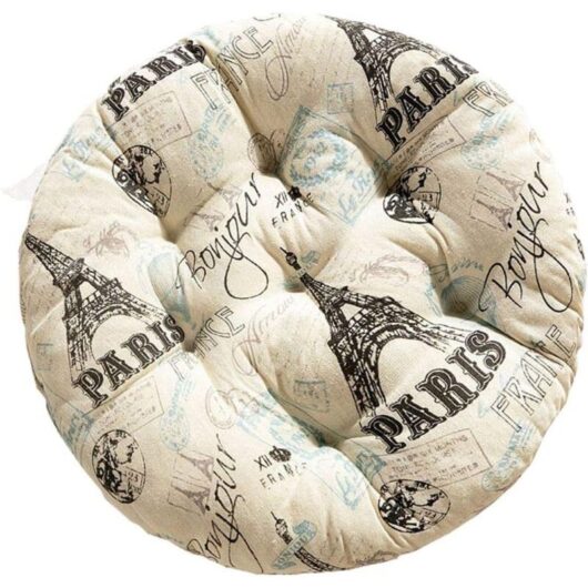 40x40cm Round Pink Chair Cushion Printed Soft Class Office Chair Pad