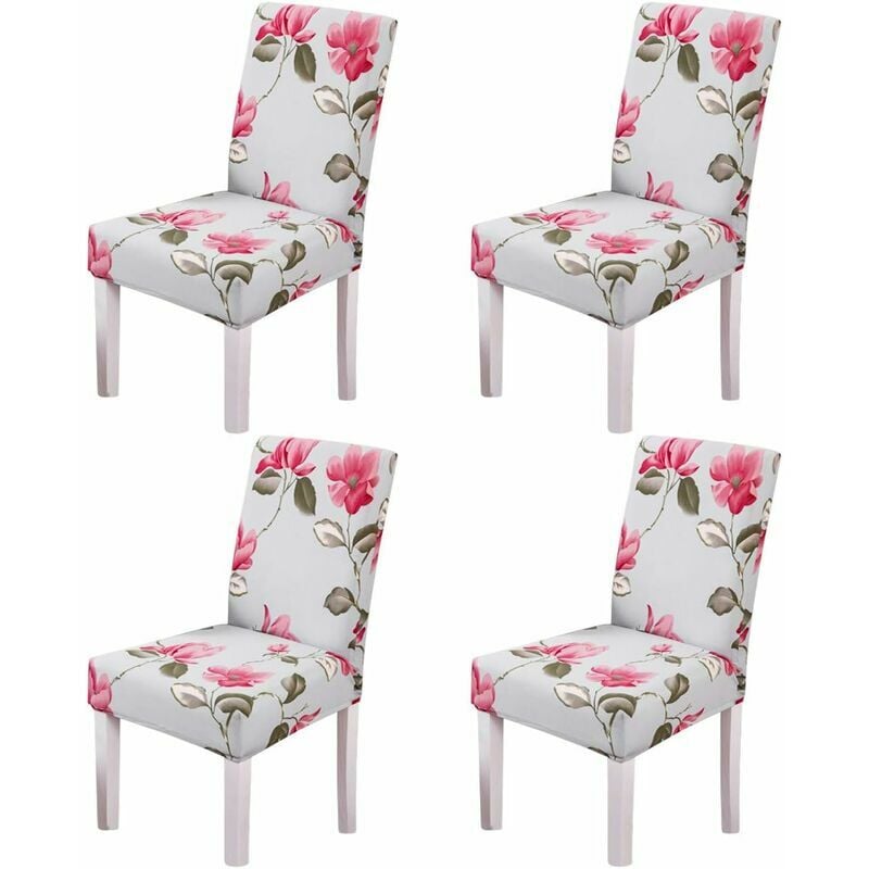 4PCS Stretch Removable Washable Dining Room Chair Protector Slipcovers/Home Decor Dining Room Seat Cover Multiple Styles 5