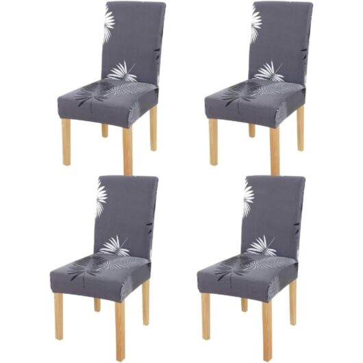 4pcs Chair Covers Stretch Dining Chair Covers Universal Chair Slipcover for Home Restaurant Bar Hotel