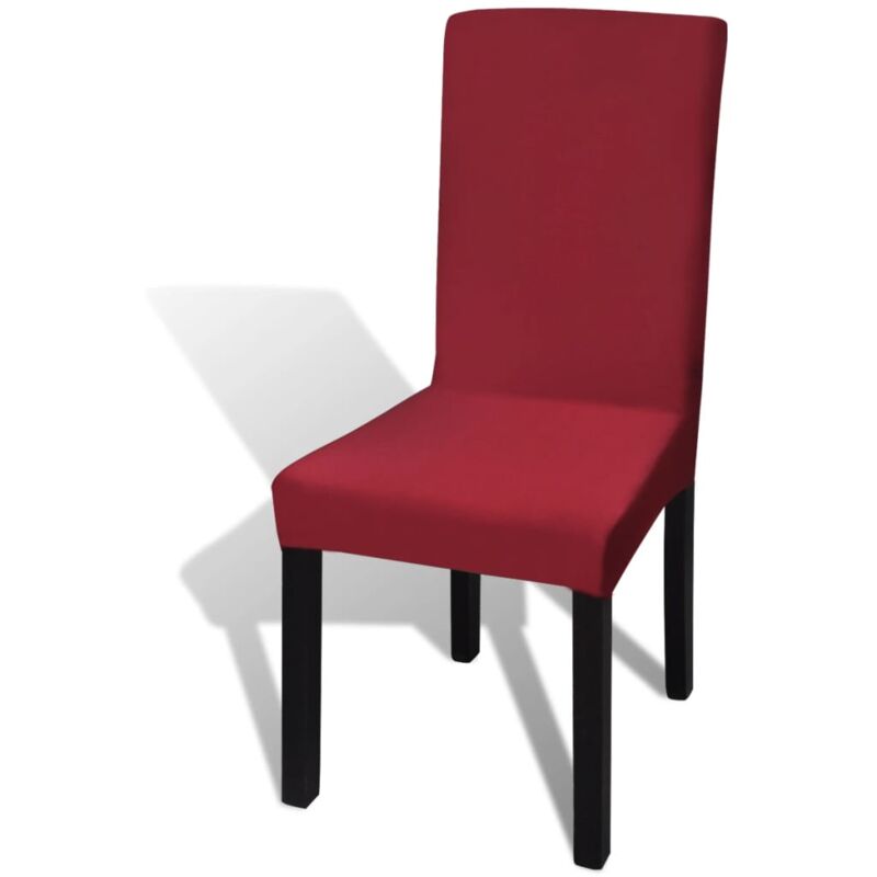 6 pcs Bordeaux Straight Stretchable Chair Cover Vidaxl