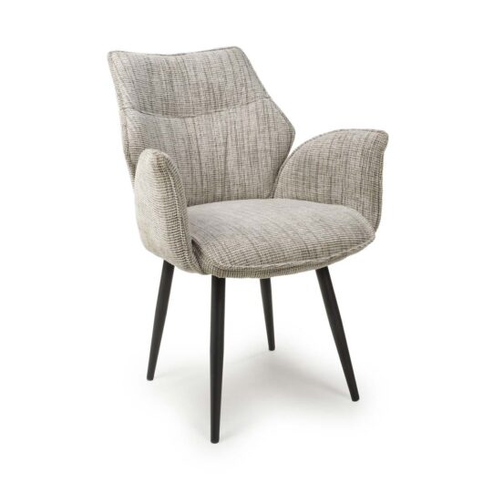 Baltimore Tweed Toffee Swivel Dining Chairs Set of 2, none