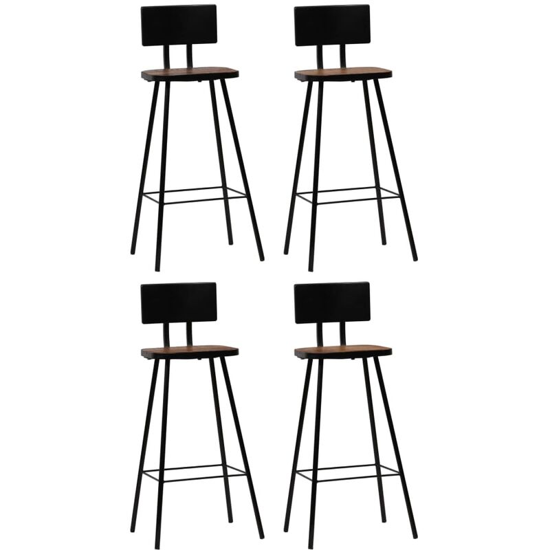Bar Chairs 4 pcs Solid Reclaimed Wood Vidaxl