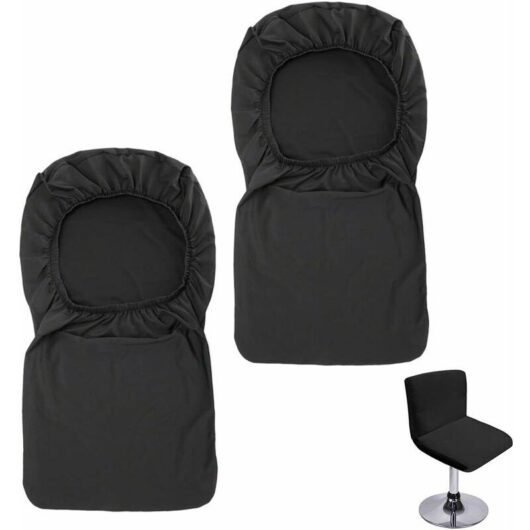 Bar Stool Cover with Stretch Back for Swivel Dining Chair
