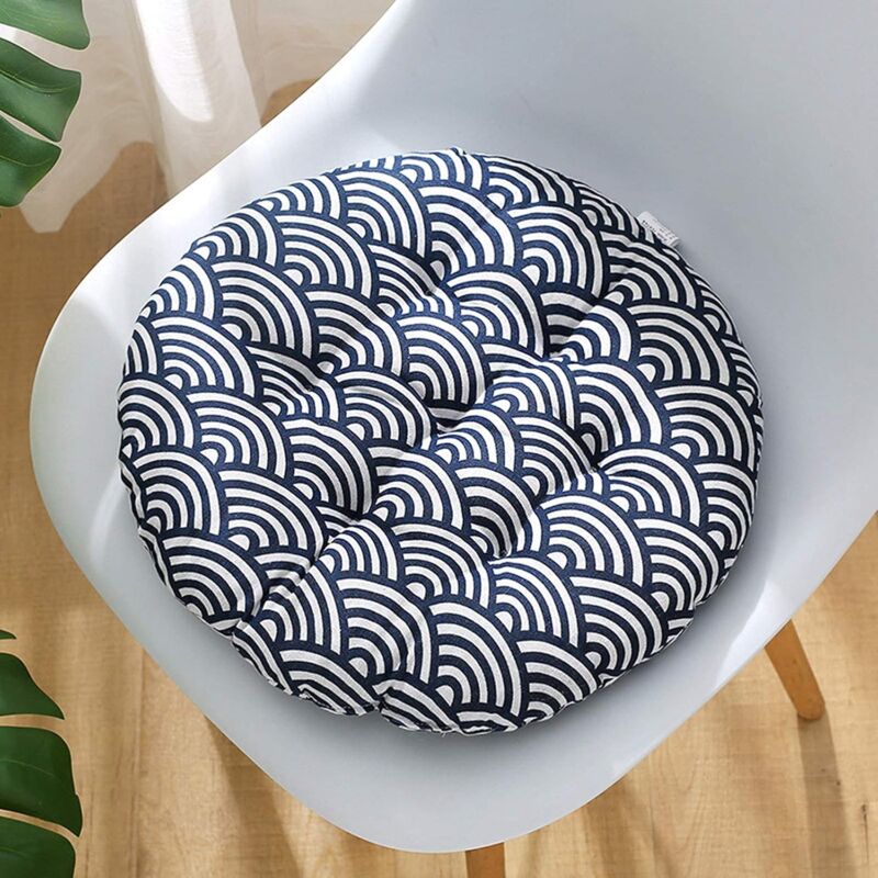 (Blue)Set of 4 Chair Cushions Chair Pads Chair Cushion for Patio,40X40cmHome,Car,Sofa,Office,Tatami Decoration