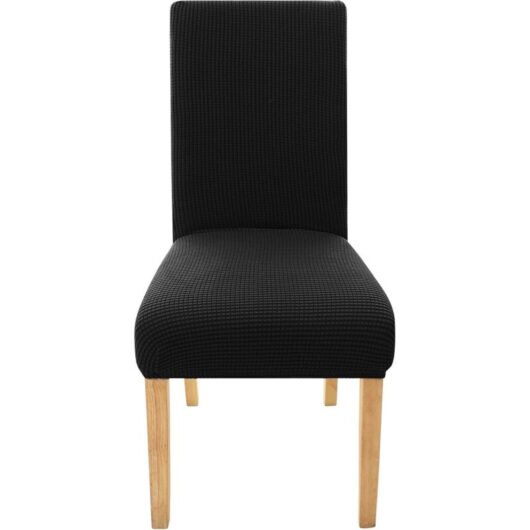 Cheap Black Indoor Washable Stretch Jacquard Wedding Chair Cover for Dining Room