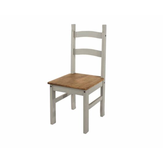 Corona Grey Solid Pine Dining Chair Set of 2, Grey
