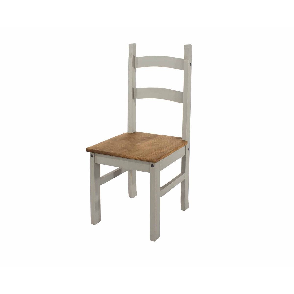 Corona Grey Solid Pine Dining Chair Set of 2, Grey