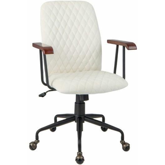 Costway - Velvet Office Chair Ergonomic Mid-back Computer Desk Chair W/Rubber Wood Armrest
