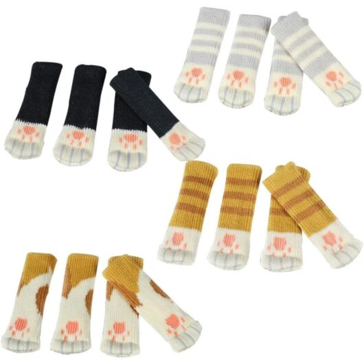 Cyslmuk - 16 Pack] Cute Cat Claw Design Table and Chair Legs, Creative Chair Socks, Non-Slip Wear-Resistant Noiseless Thickened Chair Leg Pads