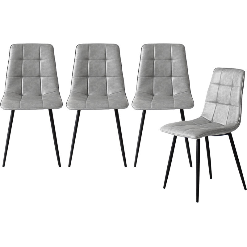 Dining Chair Chairs Set of 4Faux Leather Kitchen Home Office Family Room - Levede