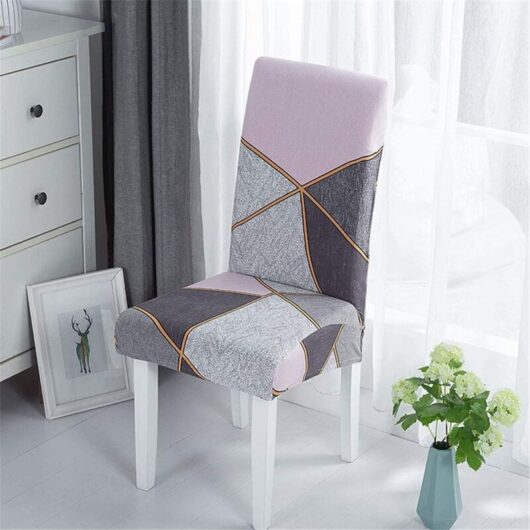 Dining Chair Cover, Patchwork Printed Chair Cover Washable Stretch Wedding Hotel Restaurant Decor, Style a