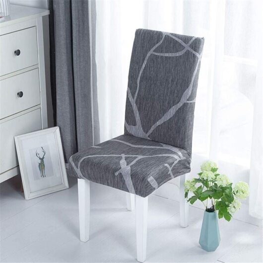 Dining Chair Cover, Patchwork Printed Chair Cover Washable Stretch Wedding Hotel Restaurant Decor, Style b