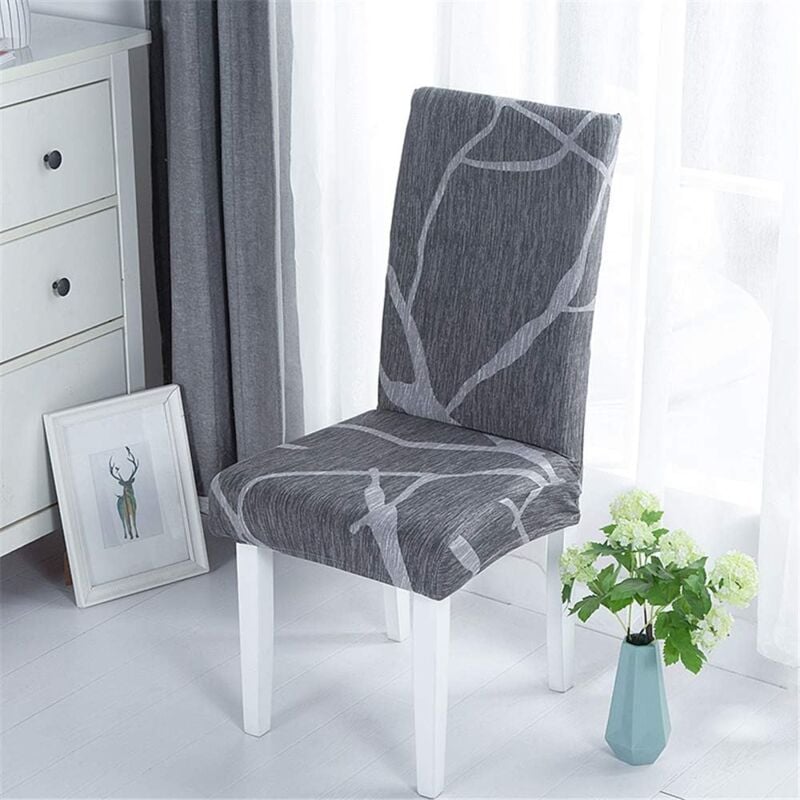 Dining Chair Cover, Patchwork Printed Chair Cover Washable Stretch Wedding Hotel Restaurant Decor, Style b