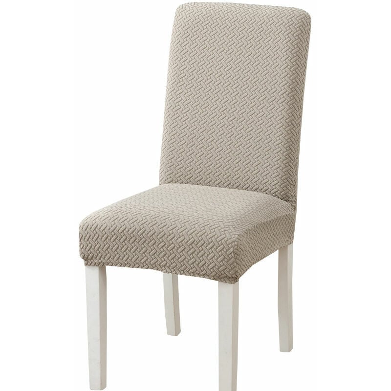 Dining Chair Cover, Universal Stretch Chair Cover Washable Chair Cover for Hotel, Restaurant Decor 4Khaki