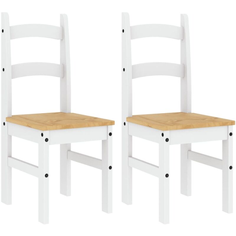 Dining Chairs 2 pcs White 40x46x99 cm Solid Wood Pine Vidaxl