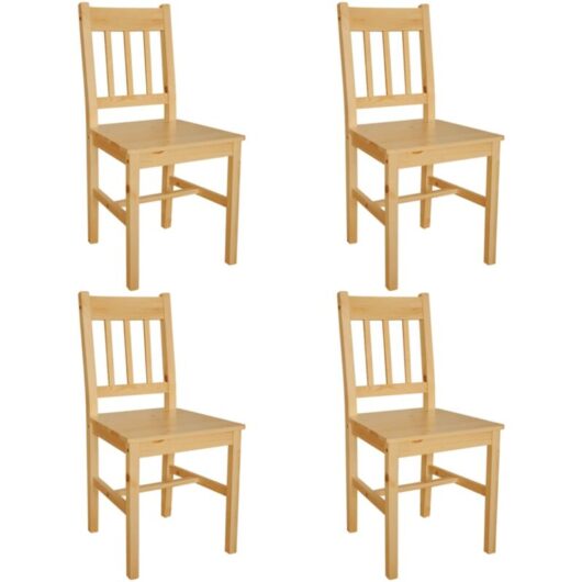 Dining Chairs 4 pcs Pinewood Vidaxl