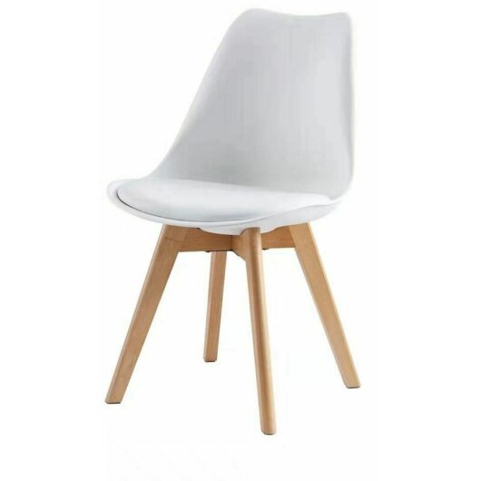 Dining Chairs Designer Side Chairs Wooden Legs Office Home Commercial eva white 1