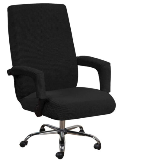 Elastic Computer Chair Cover (Black, l), Universal Computer Chair Cover, Decoration, Leisure Chair Protection