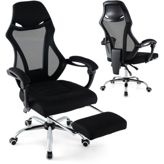 Ergonomic Mesh Office Chair Adjustable Executive Chair w/Footrest
