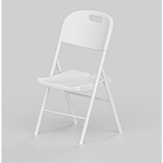 Folding Plastic Chairs, 157.5 kg Capacity, White