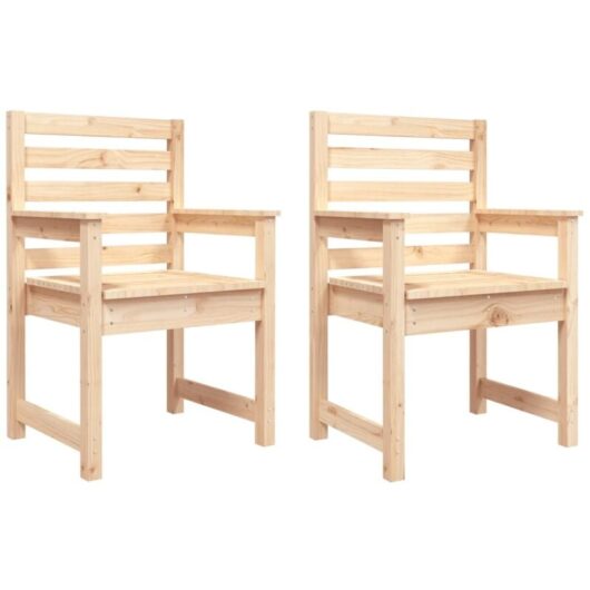 Garden Chairs 2 pcs 60x48x91 cm Solid Wood Pine Vidaxl