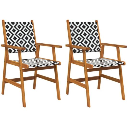 Garden Chairs 2 pcs Solid Acacia Wood Vidaxl