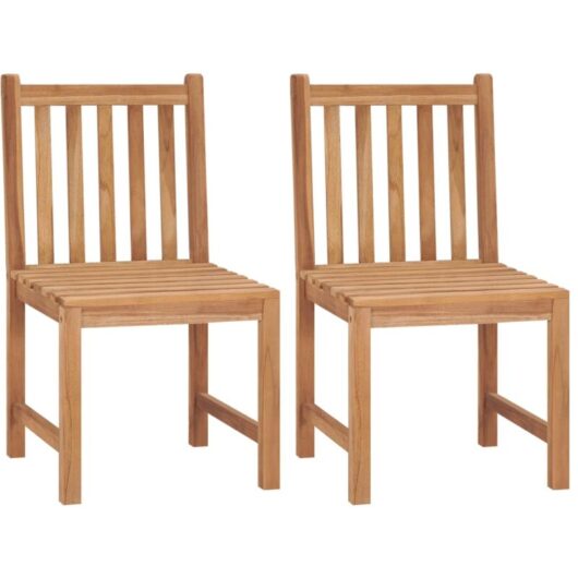 Garden Chairs 2 pcs Solid Teak Wood vidaXL