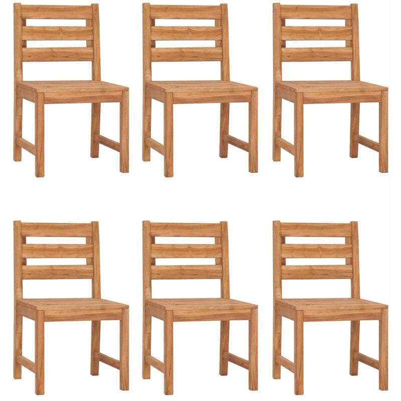 Garden Chairs 6 pcs Solid Wood Teak Vidaxl