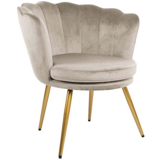Genesis flora Petal Back Scallop Chair - Taupe