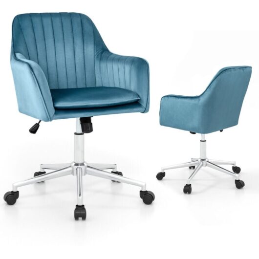 Home Office Leisure Chair Height-Adjustable Swivel Dutch Velvet Task Chairs