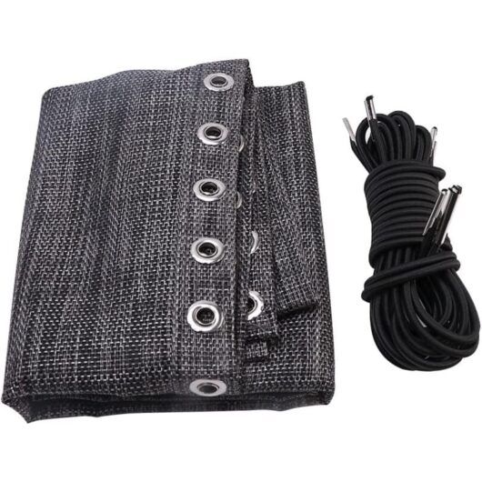 Linghhang - Chair Replacement Fabric, Anti-Gravity Lounge Chair Fabric (Black & Grey) with Rope, Chair Accessories, Elastic Bungee Patio Lounge Chair