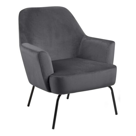 Melissa Lounge Chair in Dark Grey, none