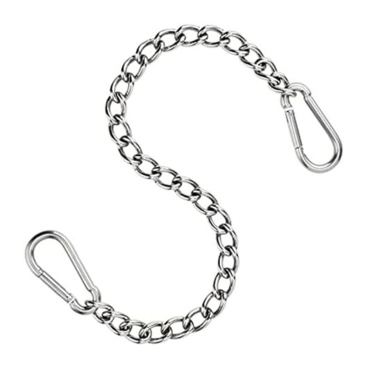 Memkey - Hanging chair chain made of stainless steel 304-66 cm - with two carabiners - up to 250 kg - for sandbag - hanging chair extension and