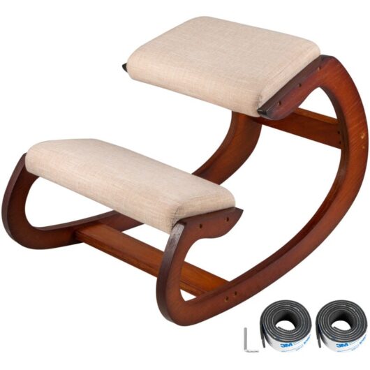 Mophorn - Ergonomic Kneeling Chair 220LB Capacity with Hip Cushion, Adjustable Kneeling Stool for Home Office and Desk Use